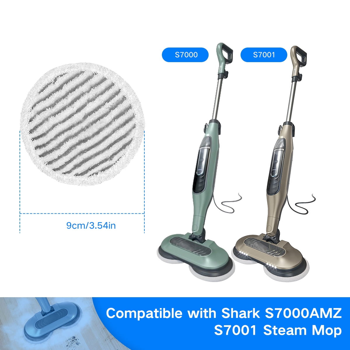 Shark S7000 Series Compatible 4-Pack Washable Replacement