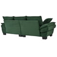 thumbnail image 4 of MidModern Couches 85.4 Inch Corduroy Upholstered Small Couch With 2 Throw Pillows Sofa For Living Room Bedroom, 4 of 9