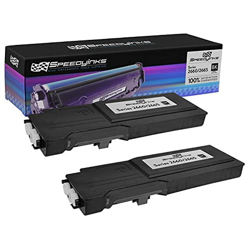 Speedy Inks Compatible Toner Cartridge Replacement for Dell C2660 C2660dn C2665dnf High-Yield (Black, 2-Pack)