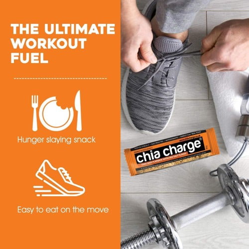 Chia Charge Sea Salt Flakes Chia Seed Flapjack 80g, British Import (Pack of 3)