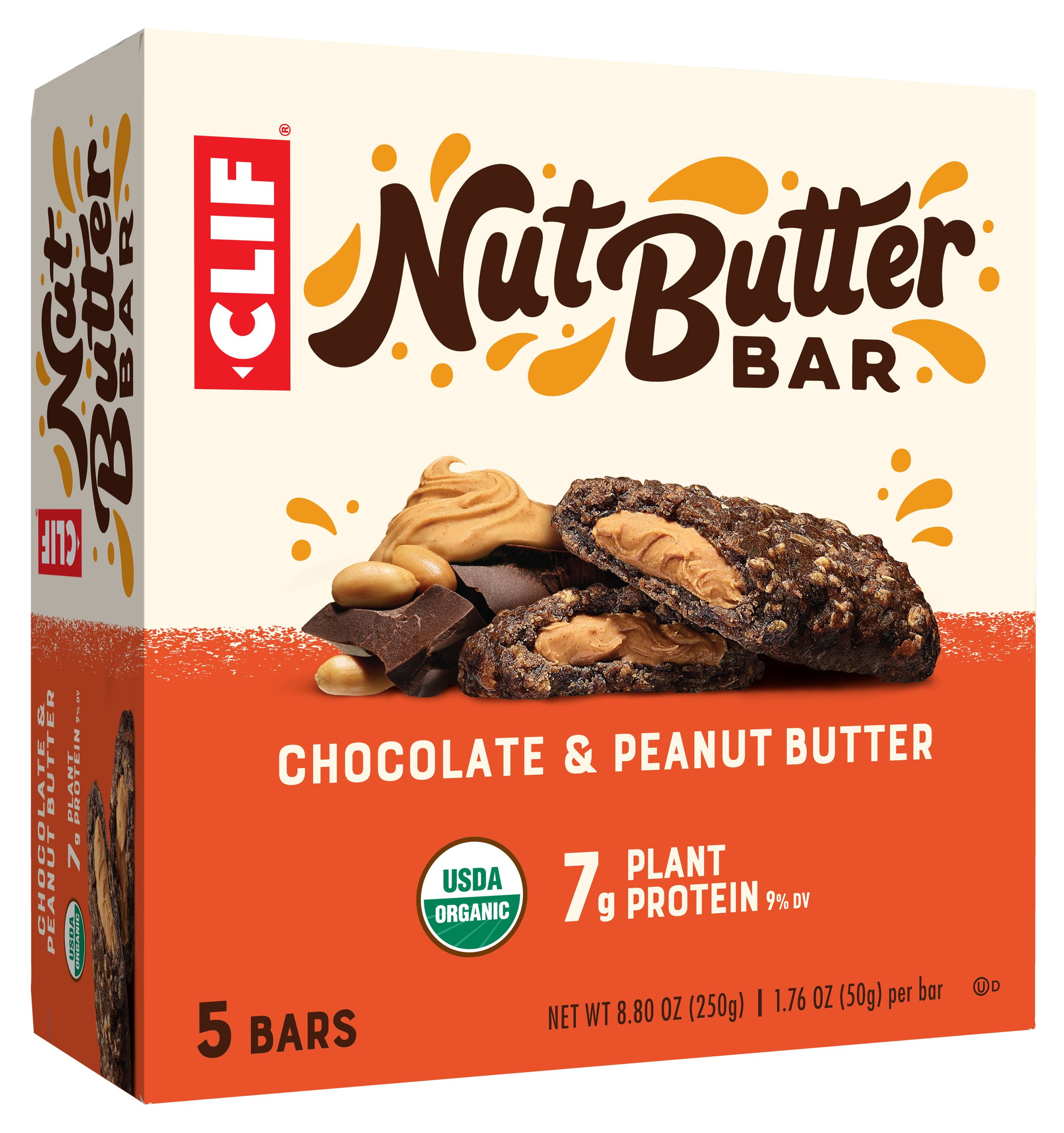CLIF Nut Butter Bar Organic Snack Bars Chocolate Peanut Butter 1.