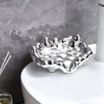 thumbnail image 3 of Jabonera ligera de lujo, estante de almacenamiento de jabón portátil, forma de nube dorada, bandeja de ducha para bañera, organizador de jabón plateado de plástico, 3 of 5