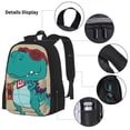 thumbnail image 3 of Fotbe Cool Dino Playing Skateboard Set Escolar 3 en 1 para Niños - Mochila Duradera con Lonchera Aislante y Estuche para Lápices - Mochila Escolar para Niños y Niñas, 3 of 7