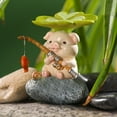 thumbnail image 4 of YOHAVEN Desktop Animal Fishing Resin Ornament Cute Cartoon Figurine Novelty Office Table Shelf Home Decoration Holiday Xmas Seasonal Present, 4 of 6