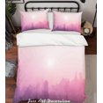 thumbnail image 1 of 3D Purple Foggy Cityscape Juego de Funda de edredón Juego de Funda de edredón Fundas de almohada, 1 of 3