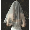 thumbnail image 1 of Zhuge Namz-b Velo de novia con perlas, velo de novia de tul, accesorios para el cabello, velo de novia de 1 nivel hasta la punta de los dedos con peine, blanco, 1 of 2