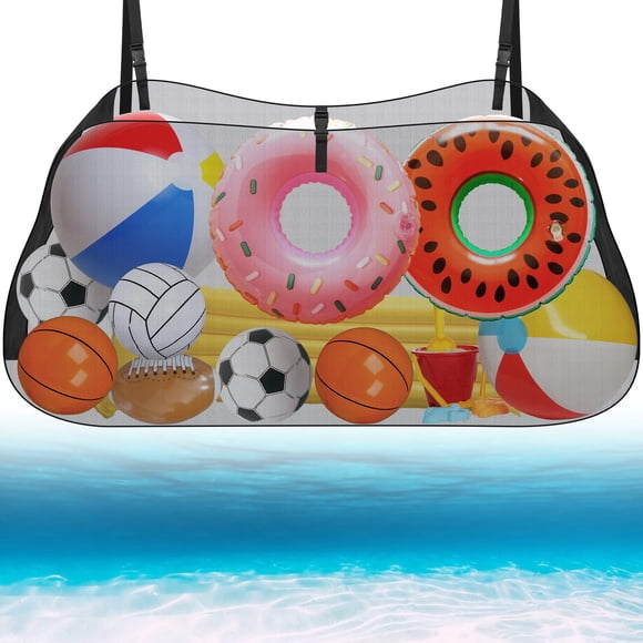 Red de almacenamiento flotante para piscina Niuyhe, bolsa de malla organizadora colgante