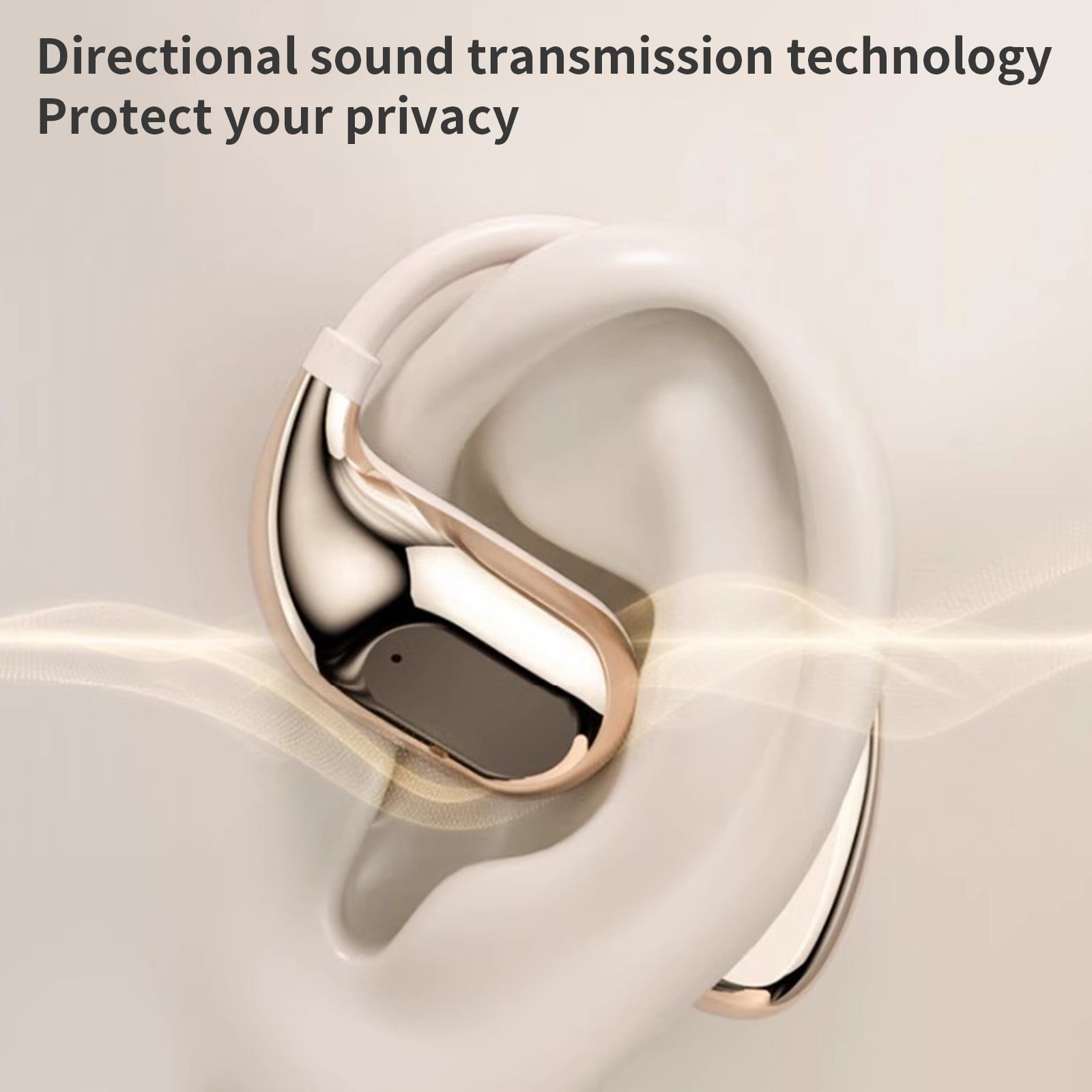 Open Ear Sport Headphones, Wireless Bone Conduction Earphones, Built-in 32GB MP3,with Mic, IP68, Sweat & Water Resistant, Up to 8 Hours Battery, Bluetooth 5.3,for Running,Workouts(Beige)