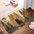 thumbnail image 5 of 1pc Giant Bear in Fantasy Village Absorbent Non-Slip Bathroom Thickened Flannel Rug Decor,Soft,Quick Drying,Suitable For Indoor/outdoor Use,Bathrooms,Bedrooms,Kitchens,Terrace,Laundry Rooms,16"x24", 5 of 9