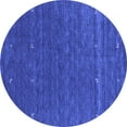 thumbnail image 1 of Ahgly Company Indoor Round Abstract Blue Contemporary Area Rugs, 5' Round, 1 of 4
