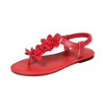thumbnail image 2 of YOUYEDIAN Sandals for Women Summer Flat Sandals Fashion Comfortable Slippers Beach Open Toe Shoes(Red), 2 of 5