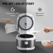 Toshiba Electric Rice Cooker, 5.5 Cup, Multi-Cooker Steamer and Warmer, Digital, 8 Functions, White