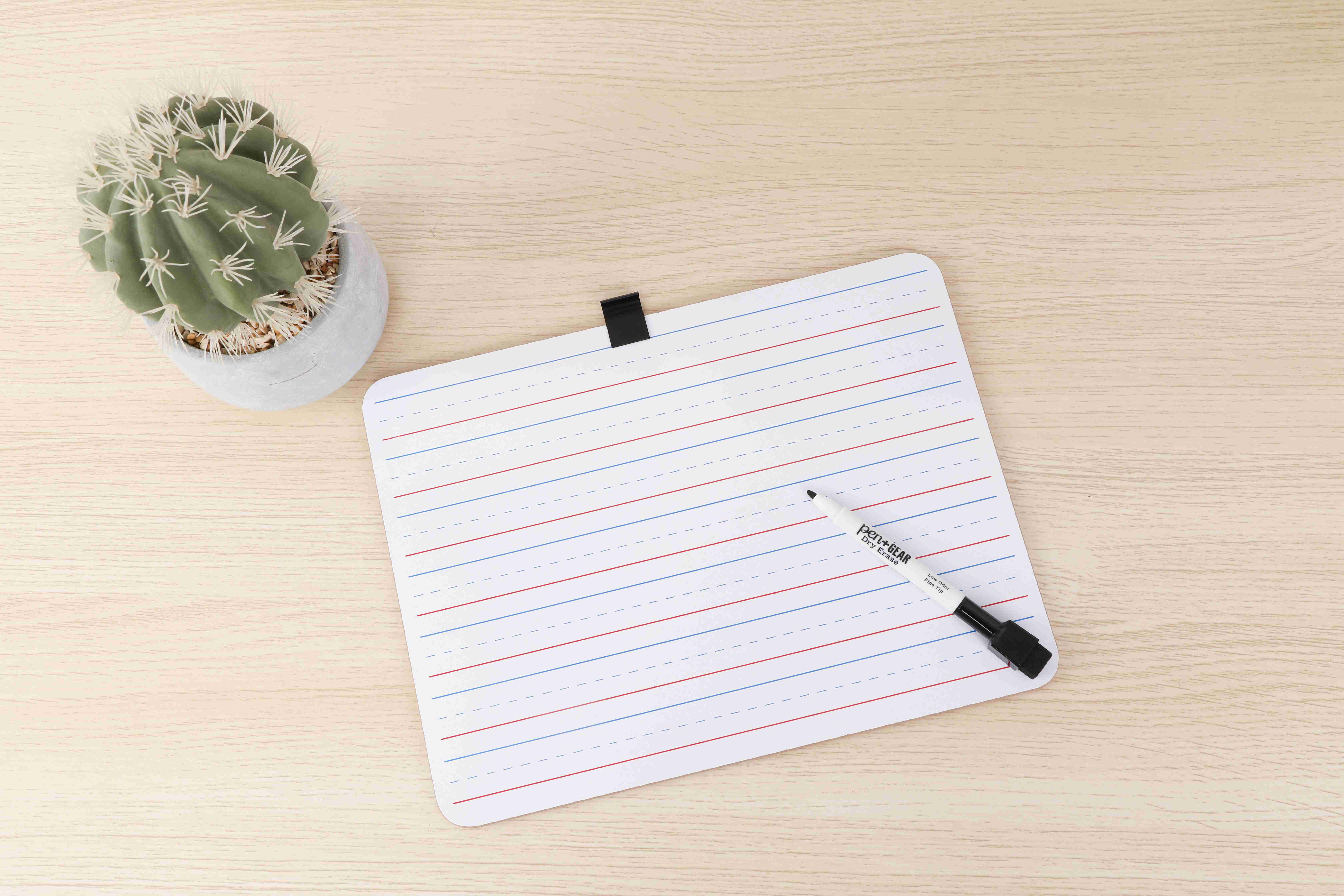 Pen + Gear MDF Dry Erase Double-Sided 9" x 12" x 0.1" Whiteboards - Lined & White, 6 Pack Set