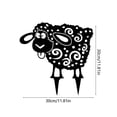 thumbnail image 3 of Easter Black Metal Sheep Stake, Sheep Silhouette Garden Decor, Outdoor Farm Animal Ornament, Spring Accent for Patio Yard Lawn Garden Decoration, 3 of 6