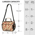 thumbnail image 3 of ALAZA Cherry Wave Pattern Lunch Box Insulated Cooler Bag Reusable Tote Bags Shoulder Strap, 3 of 7