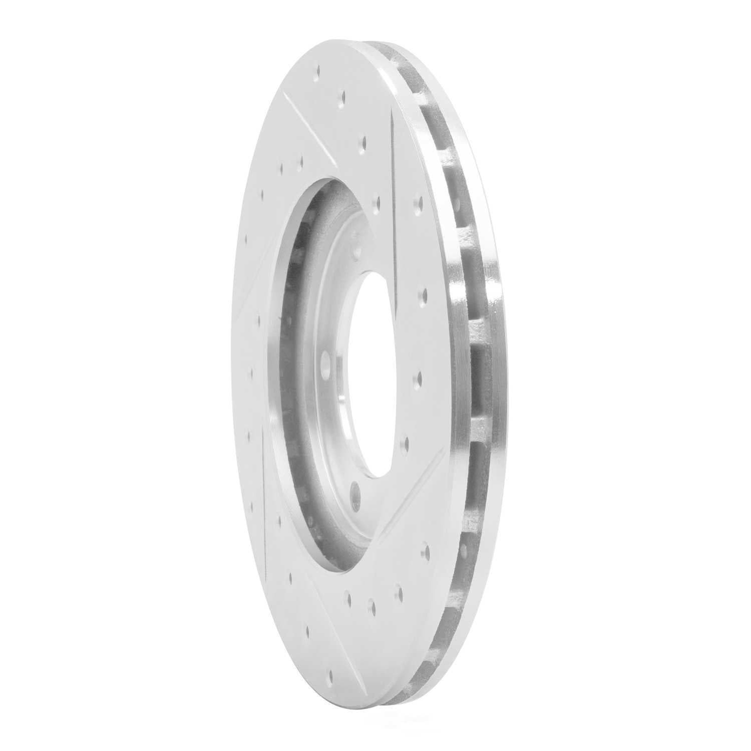 Dynamic Friction Company 631-76094L DFC Brake Rotor - Drilled And Slotted - Silver
