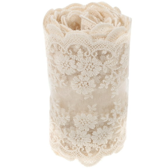 OUNONA  Lace Trim Ribbon White Mesh Handmade Decoration Bride