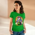 thumbnail image 5 of Strange and Cozy St. Patrick's Lucky Unicorn Women's Cotton Tee, S - 3XL, 5 of 5