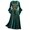 Green, variant on Zpanxa Renaissance Dress for Women, Gothic Halloween Costume Medieval Robe Dress, Solid Splicing Flared Long Sleeve Princess Dress, Gothic Victorian Vampire Maxi Dress Purple S