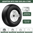 thumbnail image 2 of 9x3.50-4 Flat-Free Smooth Tires w/Steel Rim for Zero Turn Lawn Mower Garden Tractor- Installed 3.35" Spoke and 3/4" Hub Bore, 2 Pcs, 2 of 4