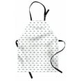 thumbnail image 1 of Mouse Apron, Layout of Repetitive Rodents and Mini Hearts in a Hand Drawn Doodle Like Style, Unisex Kitchen Bib with Adjustable Neck for Cooking Gardening, Adult Size, Dimgray and White, by Ambesonne, 1 of 4
