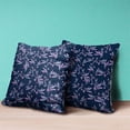 thumbnail image 4 of Amrita Sen Designs  20 x 20 in. Leaf Art Broadcloth Indoor & Outdoor Blown & Closed Pillow - Indigo, Grey & Purple, 4 of 5