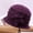 Dark Purple, variant on Winter Hats For Women Wool Flower Topper Basin Hat Outdoor Warm Windproof Soft Comfortable One Size Size Hats For Women