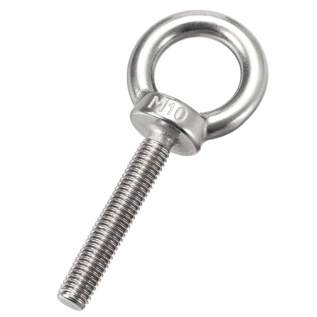 Elevación Ojal Perno M10 x 60mm Macho Rosca 304 Inoxidable Acero para Colgante, Paquete de 2