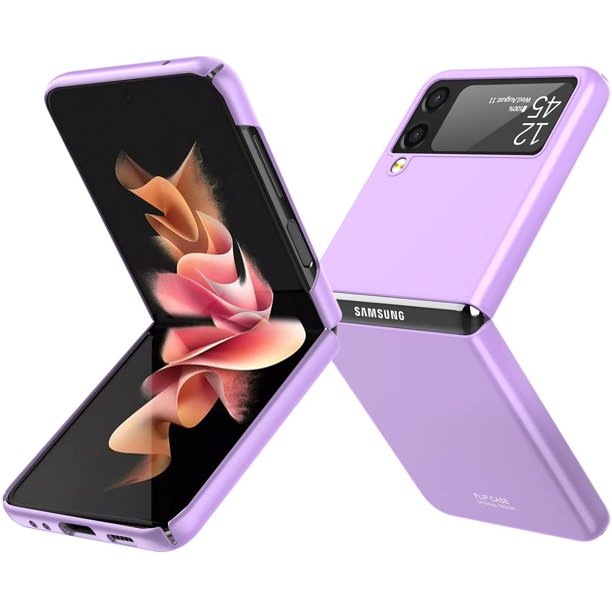 Designed For Galaxy Z Flip 3 Case Longrv Case For Samsung Galaxy Z Flip 3 5g 21 Purple Walmart Com