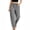 Gray, variant on Women's Wide Leg Cropped Pants, Casual Elastic Drawstring Waisted Pants With Pockets, Harem Style Trousers,Navy,XL