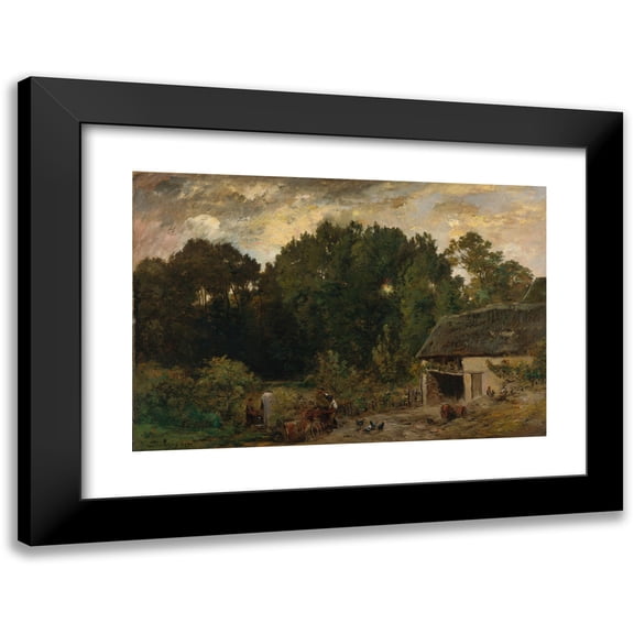 Charles François Daubigny 14x11 Black Modern Framed Museum Art Print Titled - The Cooper (1872)