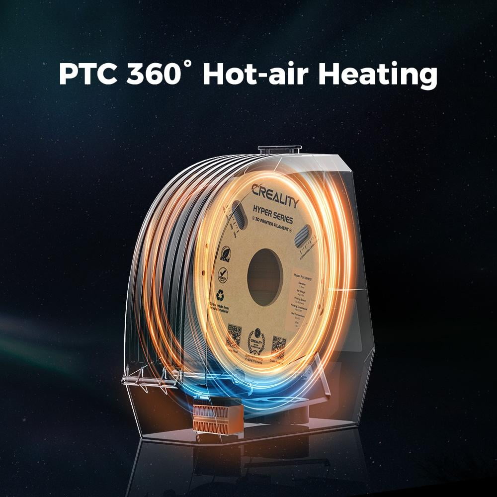 Creality Space Pi Filament Dryer & Creality Filament Dryer Box Pro with 10 KG Hyper PLA Filament High Speed Printing, Black