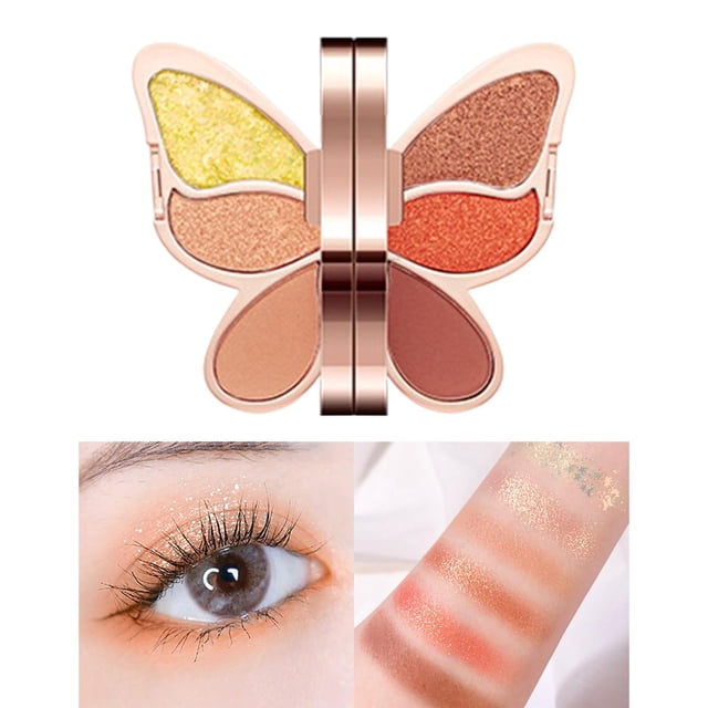 ojos de mariposa, 6 colores, brillo de , maquillaje de ojos a prueba de sudor, de ojos naturales cálidas , de la Salvador Dali Paleta de sombras de ojos