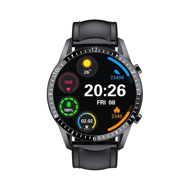 Reloj Inteligente Deportivo, Reloj Deportivo Pantalla Táctil Impermeable IP67 Monitores de Actividad Correa de cuero Pamolo Pantalla táctil