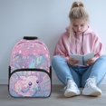 thumbnail image 2 of Pzuqiu Cute Axolotl Personalized School Backpack for Kids Girls Large Capacity Customized Schoolbags with Side Pockets Bookbags 17 Inches Custom Backpacks with Name for Teens, 2 of 7
