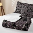 thumbnail image 4 of Manfei Rustic Bear Quilt King, Fashion Leopard Print King Coverlet Set, Gray Black, Gray Reversible, 3pcs, 1 Bedspread and 2 Pillowcases, 4 of 7
