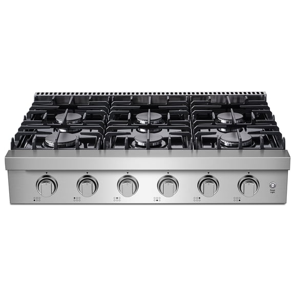 Sunmaki Gas Cooktop 36 inch Built-in Gas Stove with 6 Sealed Burner for Cooking, Gas Grilling, Propane Cooktop NG/LPG Switch