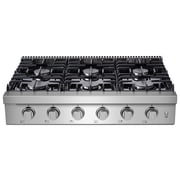 Sunmaki Gas Cooktop 36 inch Built-in Gas Stove with 6 Sealed Burner for Cooking, Gas Grilling, Propane Cooktop NG/LPG Switch