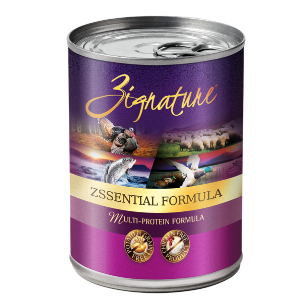 Zignature GrainFree Zssential MultiProtein Formula Wet Dog Food, 13 Oz, 12 Count