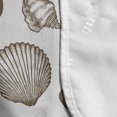 thumbnail image 4 of Nautical Microwave Oven Cover, Marine Theme Ocean Elements with Various Seashells in Hand Drawn Style Print, Water Resistant Organizer with Pockets Kitchen, 36" x 12", Umber and White, by Ambesonne, 4 of 4