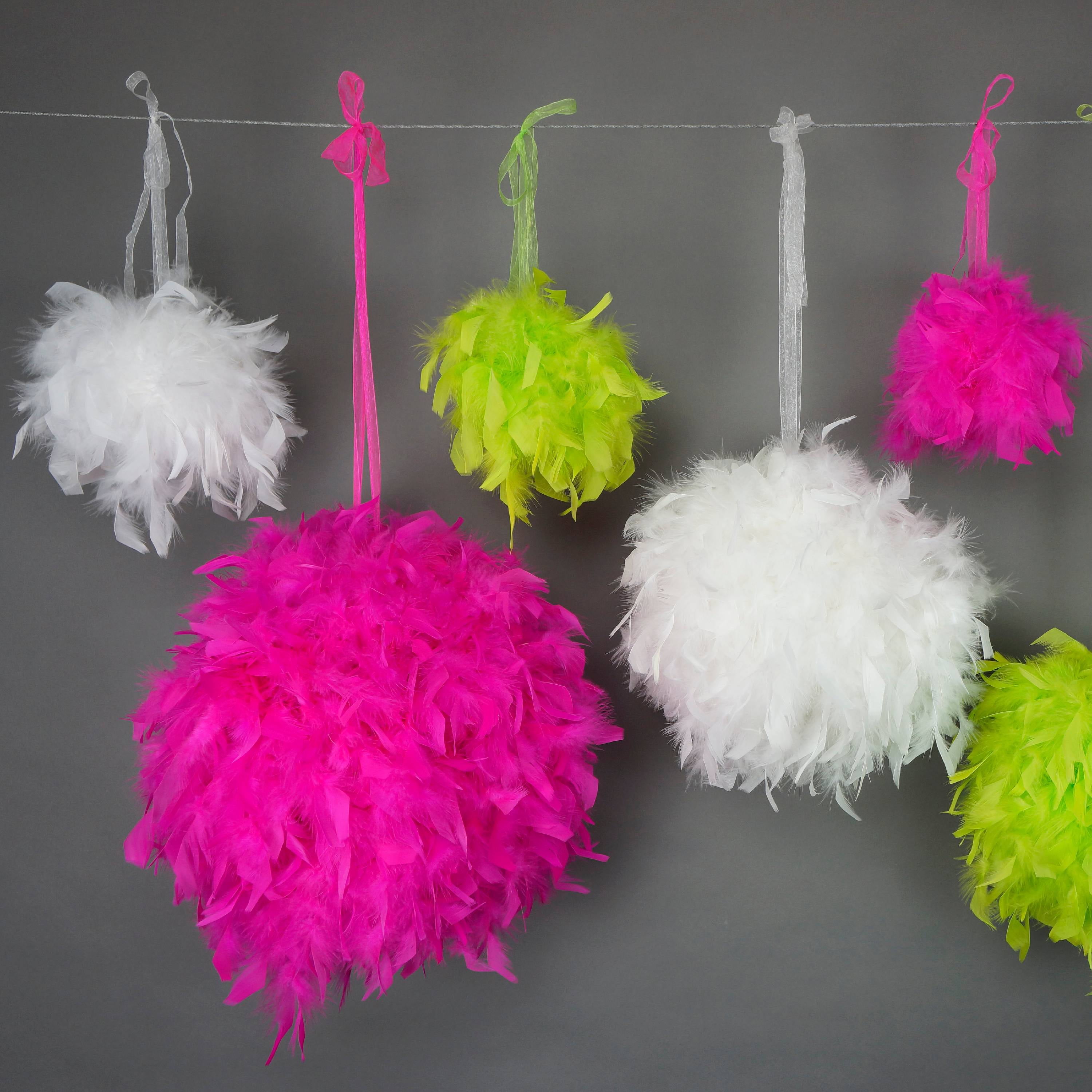12 Zucker Feather Candy Pink TM - Chandelle Feather Pom Poms