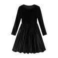 thumbnail image 4 of Tdoqot Girls Velvet Party Dresses- Full Length High Waist Casual Soft Kids Dance Pants Black Size 5, 4 of 7