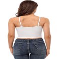thumbnail image 4 of Women's Cotton Button Down Camisole Cropped Solid Tank Top, 4 of 4
