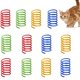 thumbnail image 1 of 12 piezas de juguetes coloridos para gatos de primavera, juguetes de primavera para gatos, juguetes interactivos de plástico sin Bpa para matar el tiempo y mantenerse en forma, 1 of 5