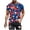 #4_Watermelon Red, variant on Cleaning American Flag Printed Tops For Men Scooped Neck Tee Short Sleeve T-Shirt 4Th Of July Summer Tee Shirts Independence Day Patriotic T Shirts Trendy Dressy Tunics Beach Gym Workout Clothes