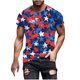 thumbnail image 2 of Tops para hombre, blusas y camisas de manga corta con cuello redondo para hombre, jersey informal con cuello redondo estampado para hombre, pantalones cortos deportivos para fitness, blusa de poliéste, 2 of 5