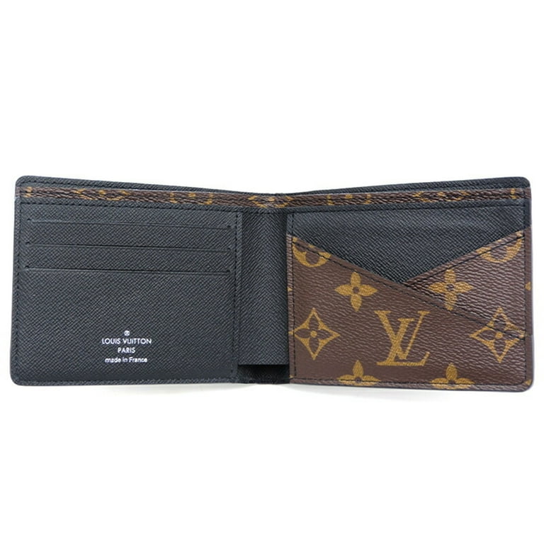 Louis Vuitton Multiple Wallet Macassar Monogram Canvas Black 23164644