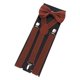 thumbnail image 5 of Conjunto de tirantes de pajarita para hombre, tirantes ajustables en forma de Y para la espalda, pantalones elásticos resistentes café, 5 of 9