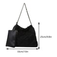 thumbnail image 2 of Bolso Mujer Acolchado Tote Hombro Bolso Casual De Moda Con Moneda Negro, 2 of 9