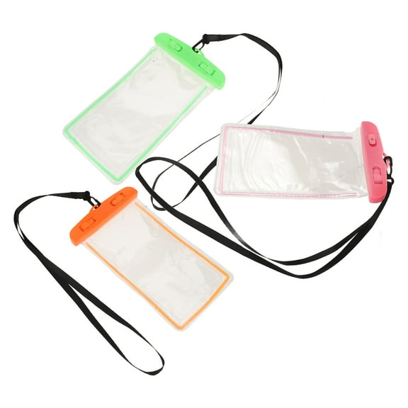 RENACLIPY Waterproof Bag for Mobile Phone Assorted Color PVC for Home 3Pcs